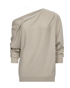 CMVERAN – OFF-SHOULDER PULLOVER IN BEIGE