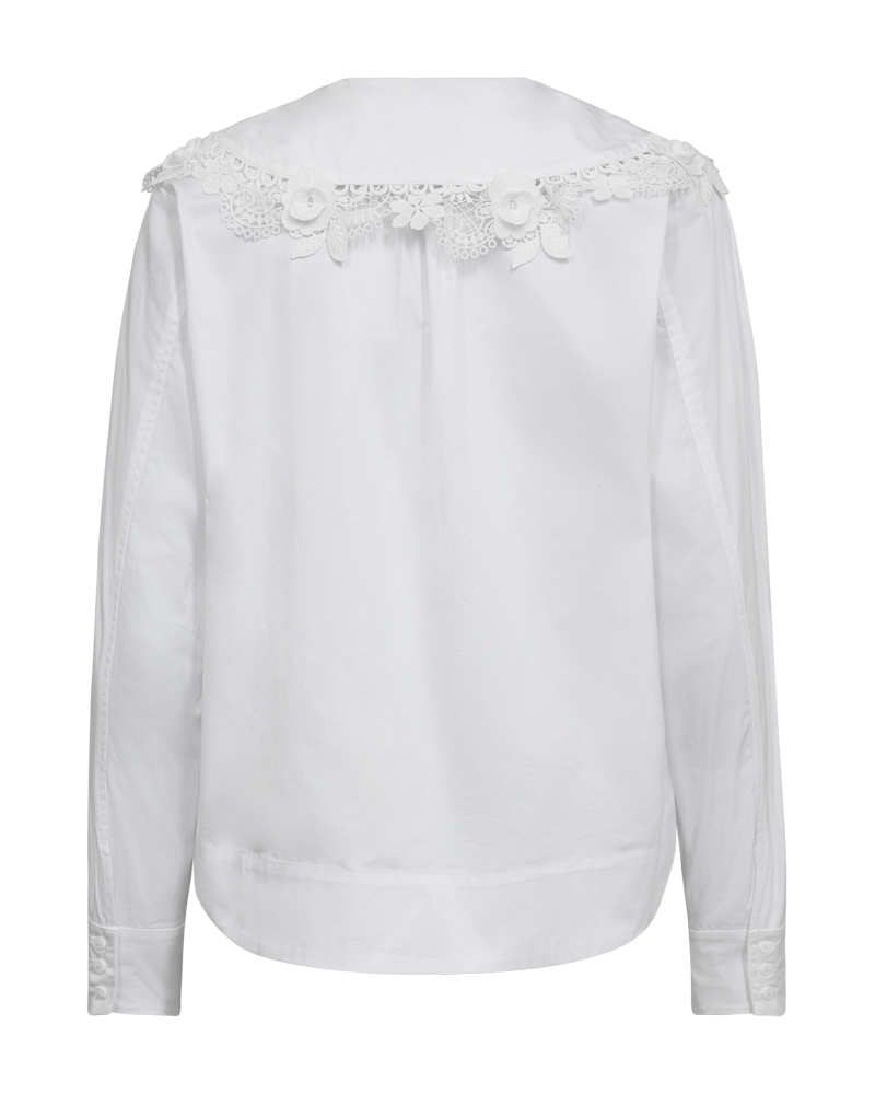 CMSHIRLEY - HEMD MIT BLUMENDETAILS IN WEISS