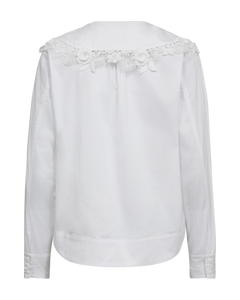 CMSHIRLEY - HEMD MIT BLUMENDETAILS IN WEISS