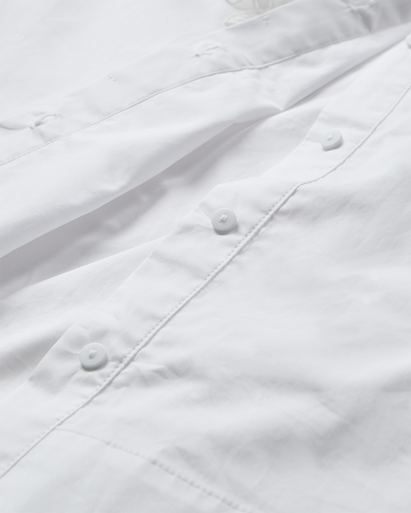 CMSHIRLEY - HEMD MIT BLUMENDETAILS IN WEISS