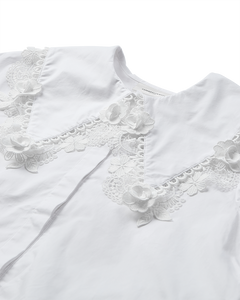 CMSHIRLEY - HEMD MIT BLUMENDETAILS IN WEISS