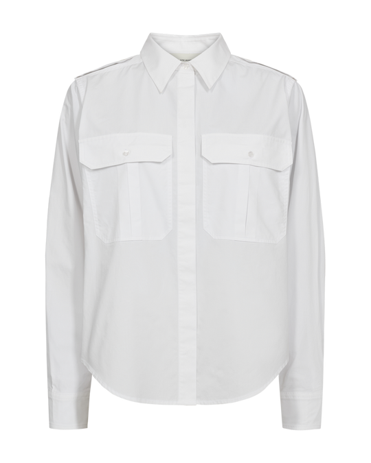 CMCRIPS - HEMD MIT DOPPELTER BRUSTTASCHE IN WEISS