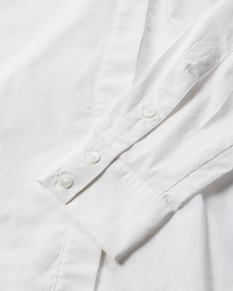 CMPOPLIN – HEMD MIT SCHALDETAIL IN WEISS