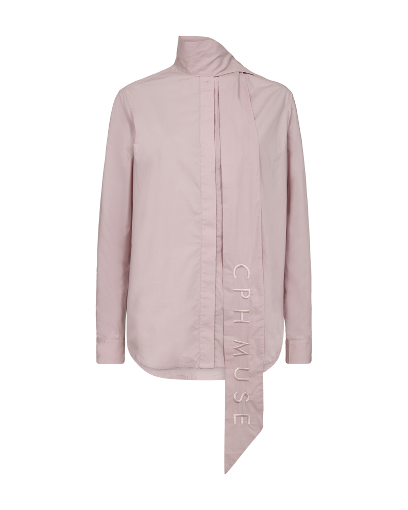 CMPOPLIN – HEMD MIT SCHALDETAIL IN VIOLETT