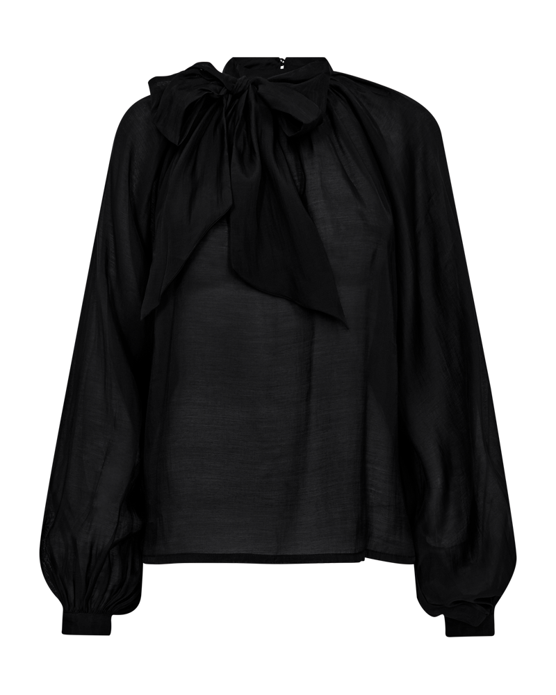 CMTILLY – BLUSE MIT SCHLEIFENDETAIL IN SCHWARZ
