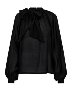 CMTILLY – BLUSE MIT SCHLEIFENDETAIL IN SCHWARZ