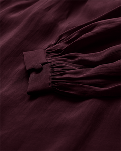 CMTILLY – BLUSE MIT SCHLEIFENDETAIL IN ROT
