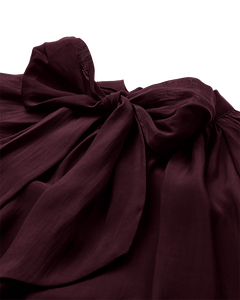 CMTILLY – BLUSE MIT SCHLEIFENDETAIL IN ROT