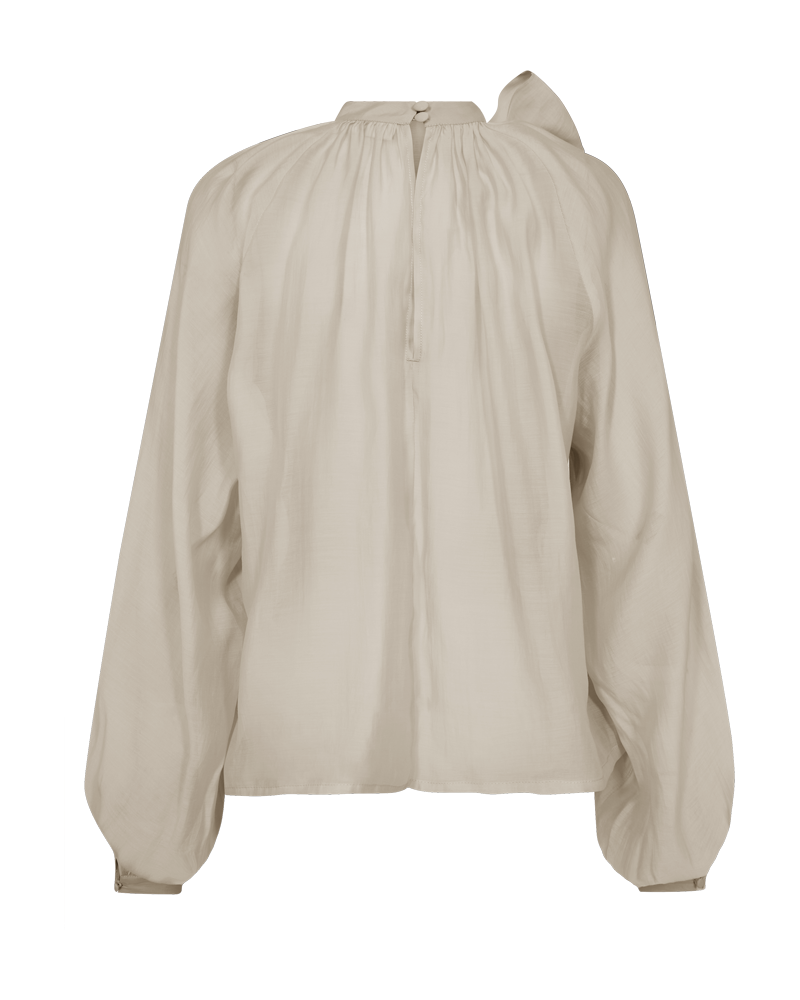 CMTILLY – BLUSE MIT SCHLEIFENDETAIL IN BEIGE
