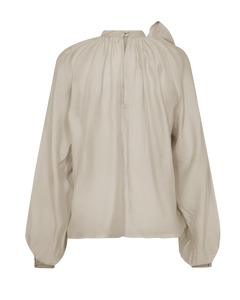 CMTILLY – BLUSE MIT SCHLEIFENDETAIL IN BEIGE