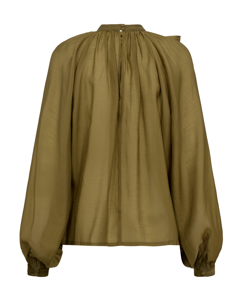 CMTILLY – BLUSE MIT SCHLEIFENDETAIL IN GRÜN