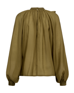 CMTILLY – BLUSE MIT SCHLEIFENDETAIL IN GRÜN