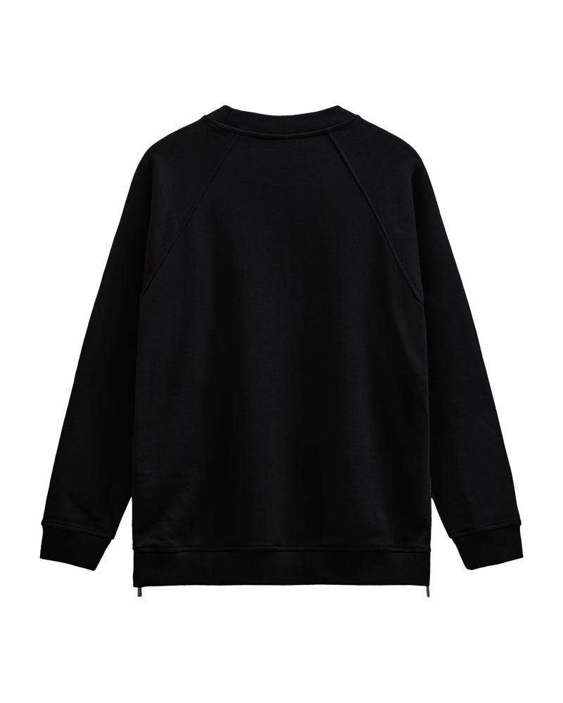 CMROCO – SWEATSHIRT MIT REISSVERSCHLUSS-DETAILS IN SCHWARZ