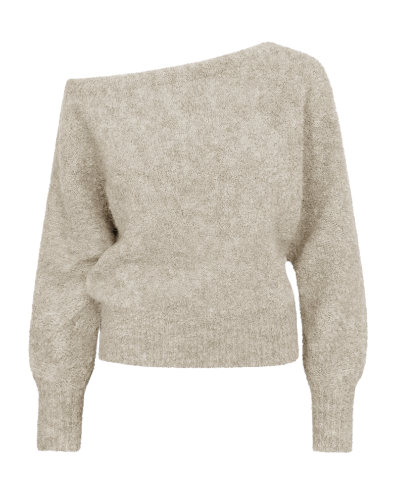 CMLAMBI – GESTRICKTES PULLOVER IN BEIGE