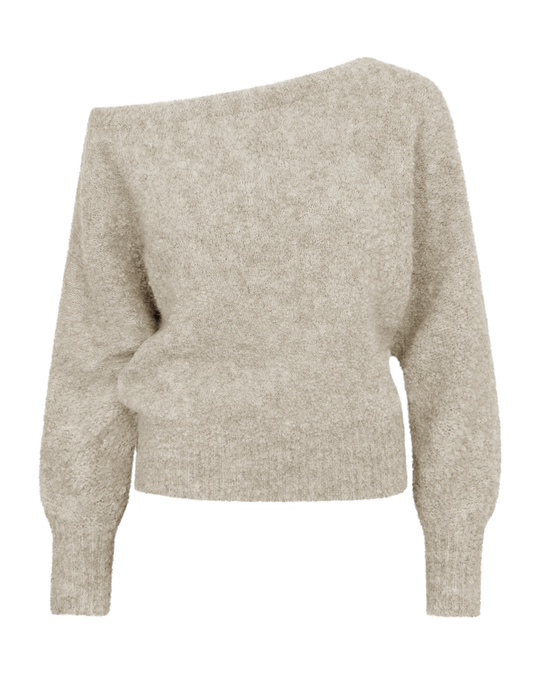CMLAMBI – GESTRICKTES PULLOVER IN BEIGE