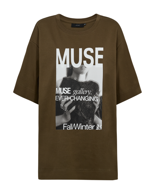 CMMUSE - OVERSIZED T-SHIRT MIT PRINT IN GRÜN