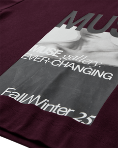 CMMUSE - OVERSIZED T-SHIRT MIT PRINT IN ROT