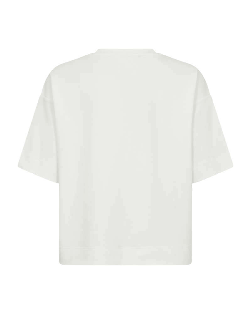CMMUSE - OVERSIZED T-SHIRT MIT PRINT IN WOLLWEISS