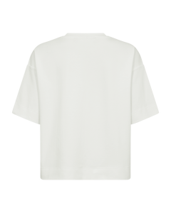 CMMUSE - OVERSIZED T-SHIRT MIT PRINT IN WOLLWEISS