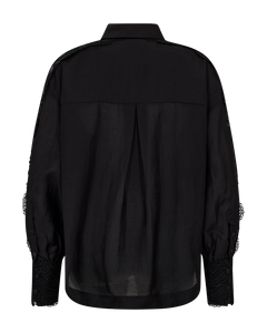 CMMOLLY – HEMD MIT CUT-AND-SEW-SPITZE IN SCHWARZ