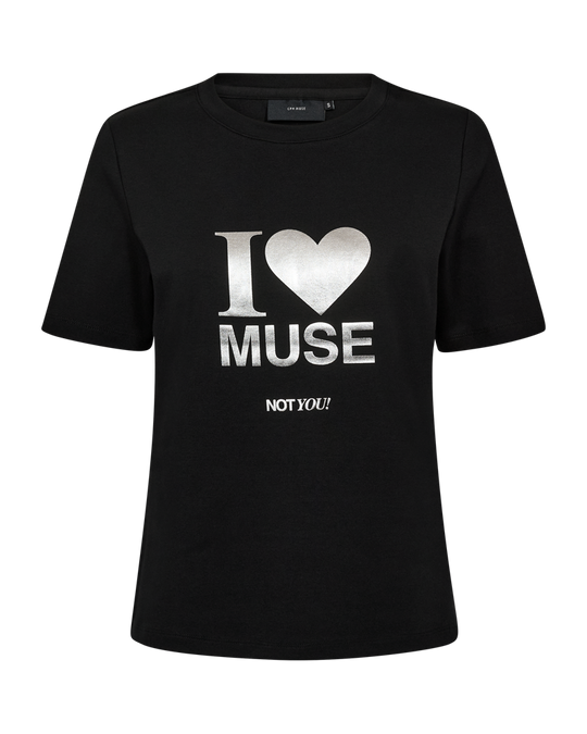 CMMUSE - T-SHIRT IN SCHWARZ
