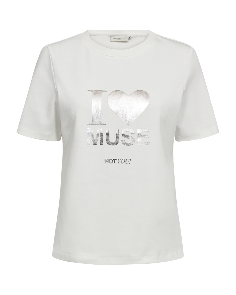 CMMUSE - T-SHIRT IN WOLLWEISS