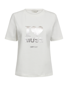 CMMUSE - T-SHIRT IN WOLLWEISS
