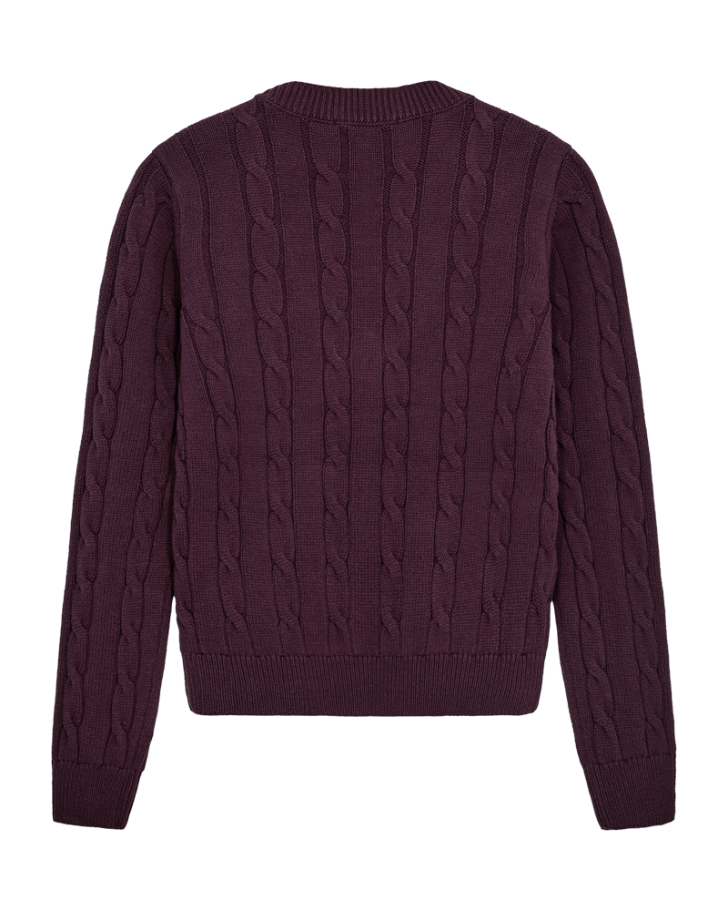 CMKOTOM – ZOPFSTRICK-PULLOVER IN ROT