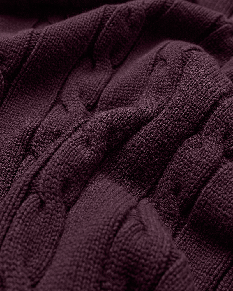 CMKOTOM – ZOPFSTRICK-PULLOVER IN ROT