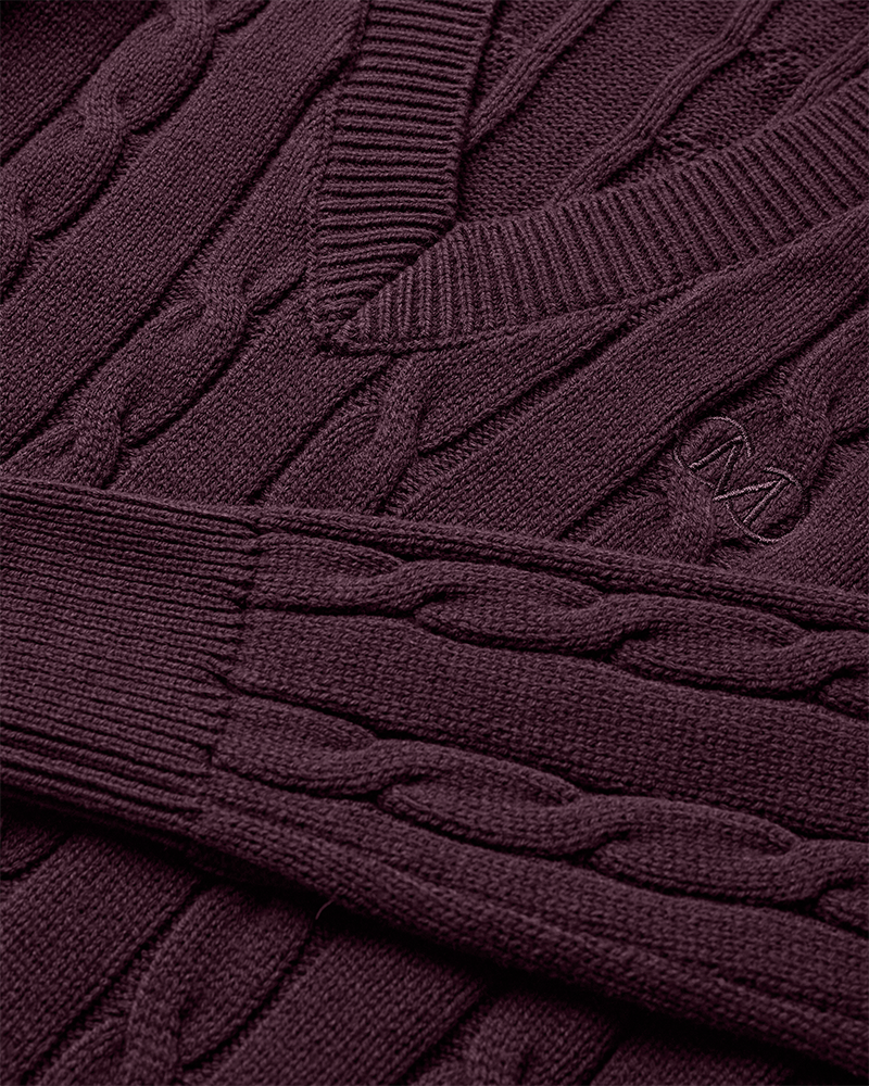 CMKOTOM – ZOPFSTRICK-PULLOVER IN ROT