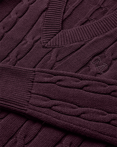 CMKOTOM – ZOPFSTRICK-PULLOVER IN ROT