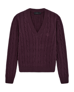 CMKOTOM – ZOPFSTRICK-PULLOVER IN ROT