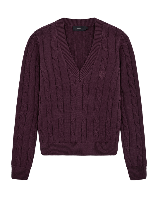 CMKOTOM – ZOPFSTRICK-PULLOVER IN ROT