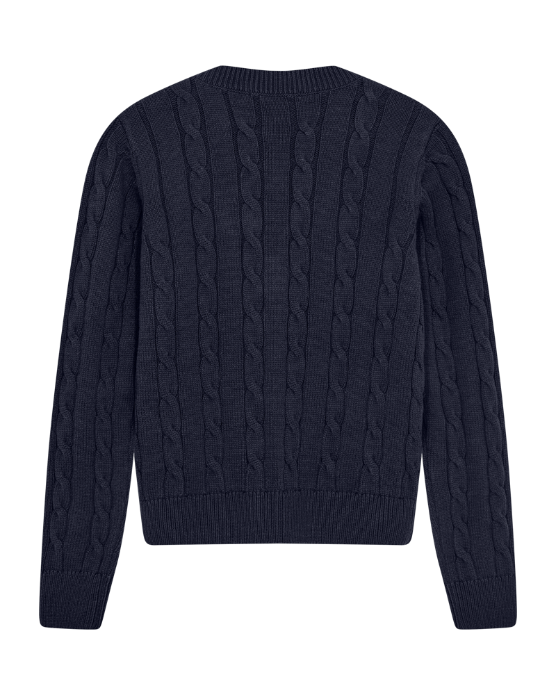 CMKOTOM – ZOPFSTRICKPULLOVER IN BLAU