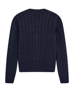 CMKOTOM – ZOPFSTRICKPULLOVER IN BLAU