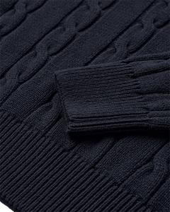 CMKOTOM – ZOPFSTRICKPULLOVER IN BLAU