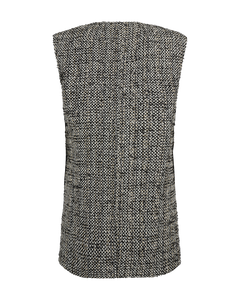 CMRUBI – GESTRICKTE WESTE IN GRAU UND WOLLWEISS