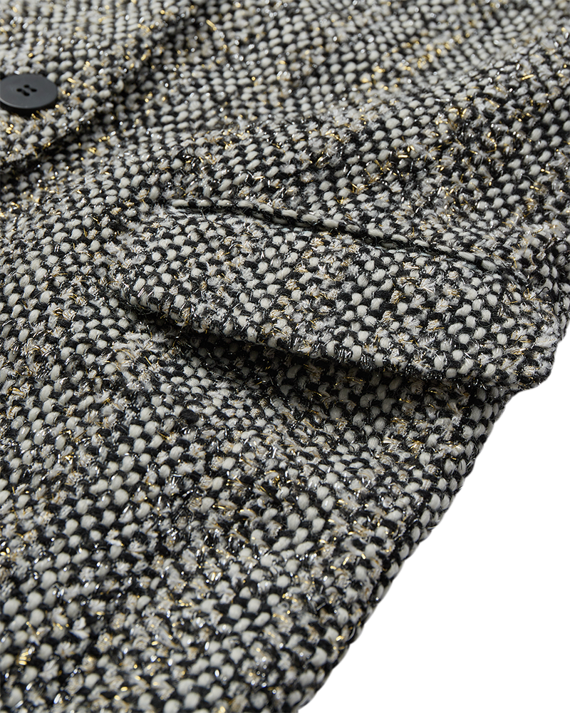 CMRUBI – GESTRICKTE WESTE IN GRAU UND WOLLWEISS