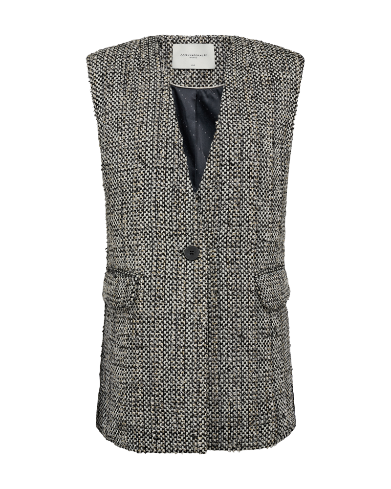 CMRUBI – GESTRICKTE WESTE IN GRAU UND WOLLWEISS