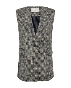 CMRUBI – GESTRICKTE WESTE IN GRAU UND WOLLWEISS