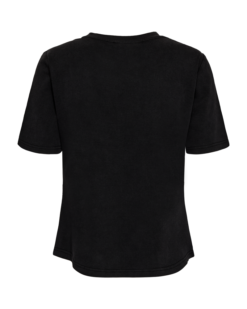 CMMUSE – T-SHIRT MIT PRINT IN SCHWARZ UND ROT