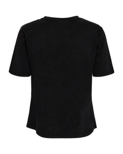 CMMUSE – T-SHIRT MIT PRINT IN SCHWARZ UND ROT