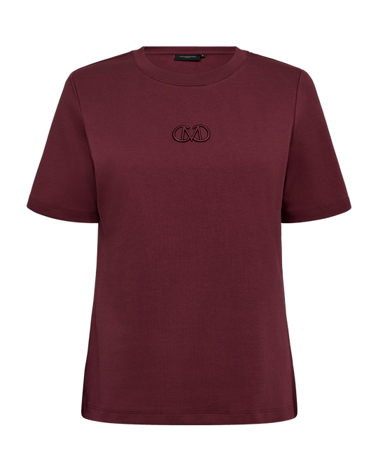 CMMUSE – SCHMAL GESCHNITTENES T-SHIRT IN ROT