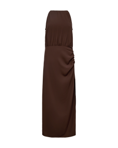 CMSANA – KLEID MIT BALLONÄRMELN IN BRAUN