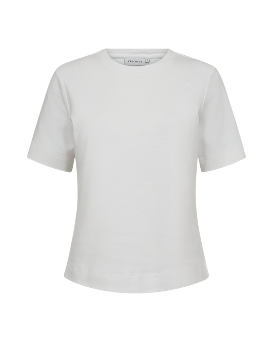 CMMUSE – SCHMAL GESCHNITTENES T-SHIR IN WEISS