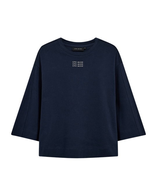 CMMUSE - OVERSIZE T-SHIRT IN BLAU