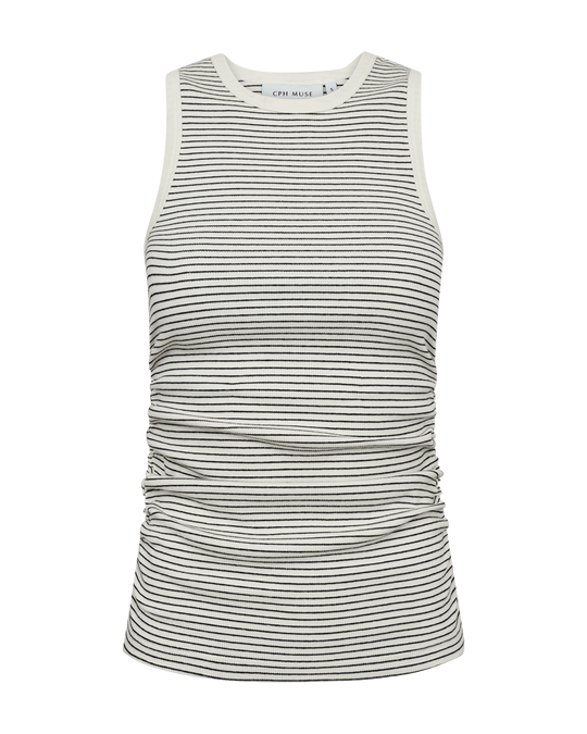 CMSIV – TOP MIT RAFFDETAIL IN WOLLWEISS