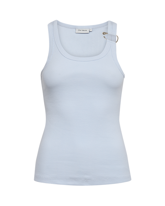 CMSIV – TOP MIT SCHMUCKDETAIL IN BLAU