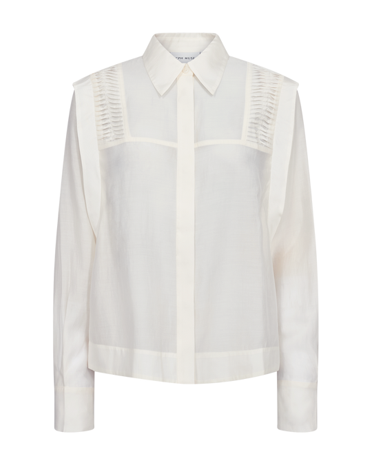 CMMOLLY - HEMD IN WOLLWEISS