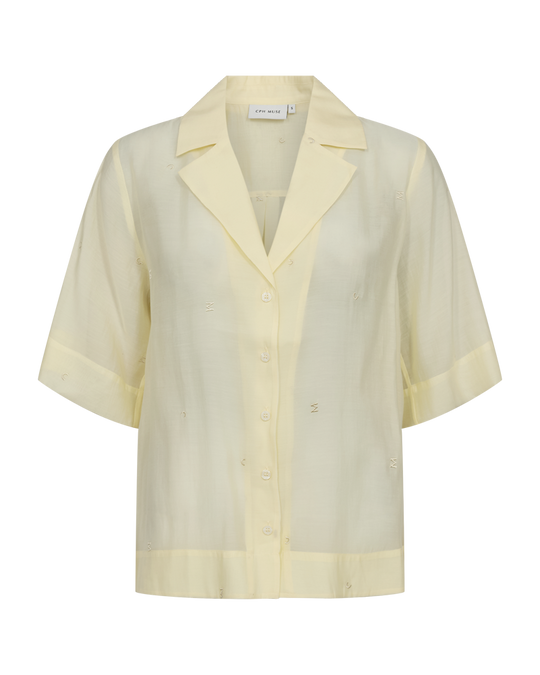 CMTILLY – HEMD MIT GESTICKTEM LOGO IN HELLGELB